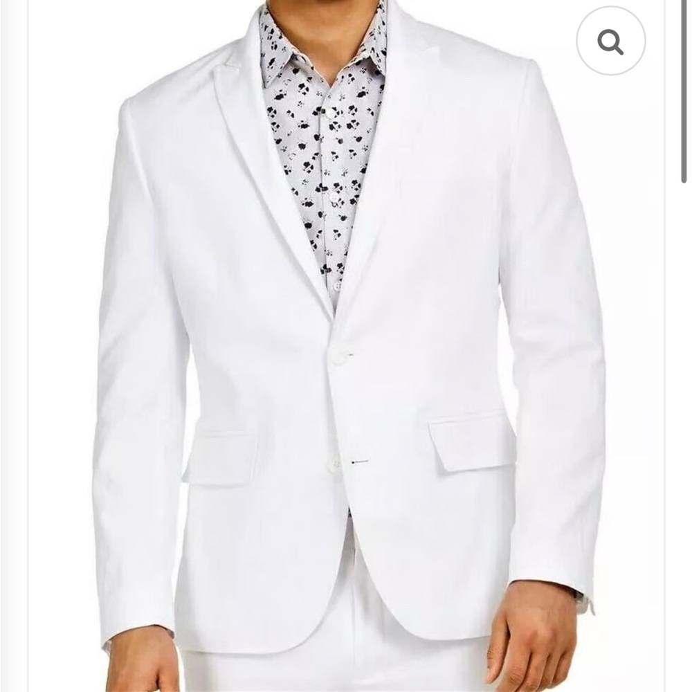 Men’s White Linen Jasper Blazer Slim-Fit